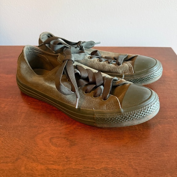 Converse Dark Green Suede Sneakers - Picture 4 of 6